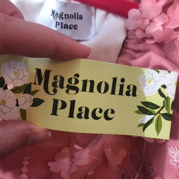 NWT! Magnolia Place Floral Overlay Swing Dress - Picture 6 of 7